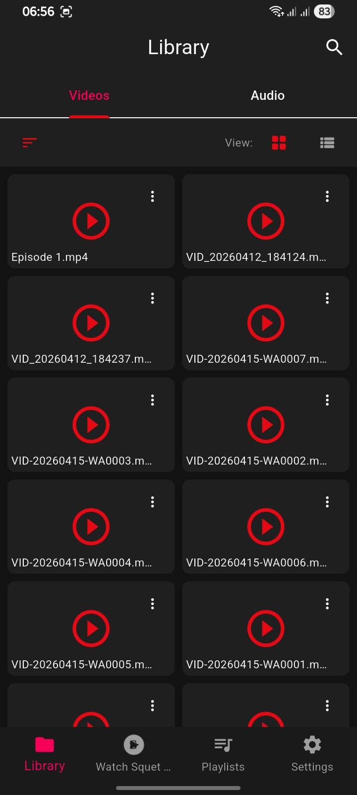 Continue Watching screen